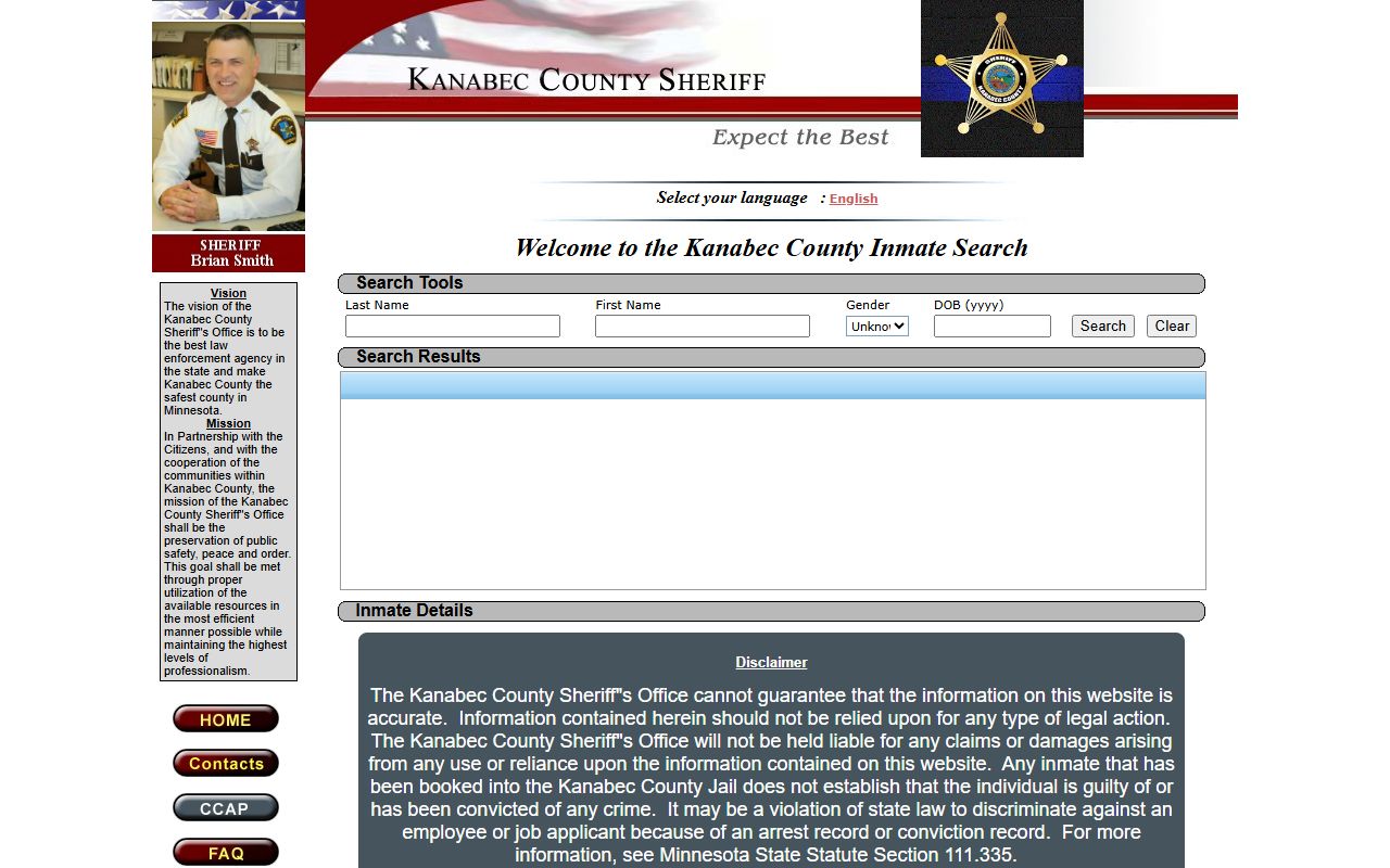Kanabec County Sheriff bench warrant and active warrant resources